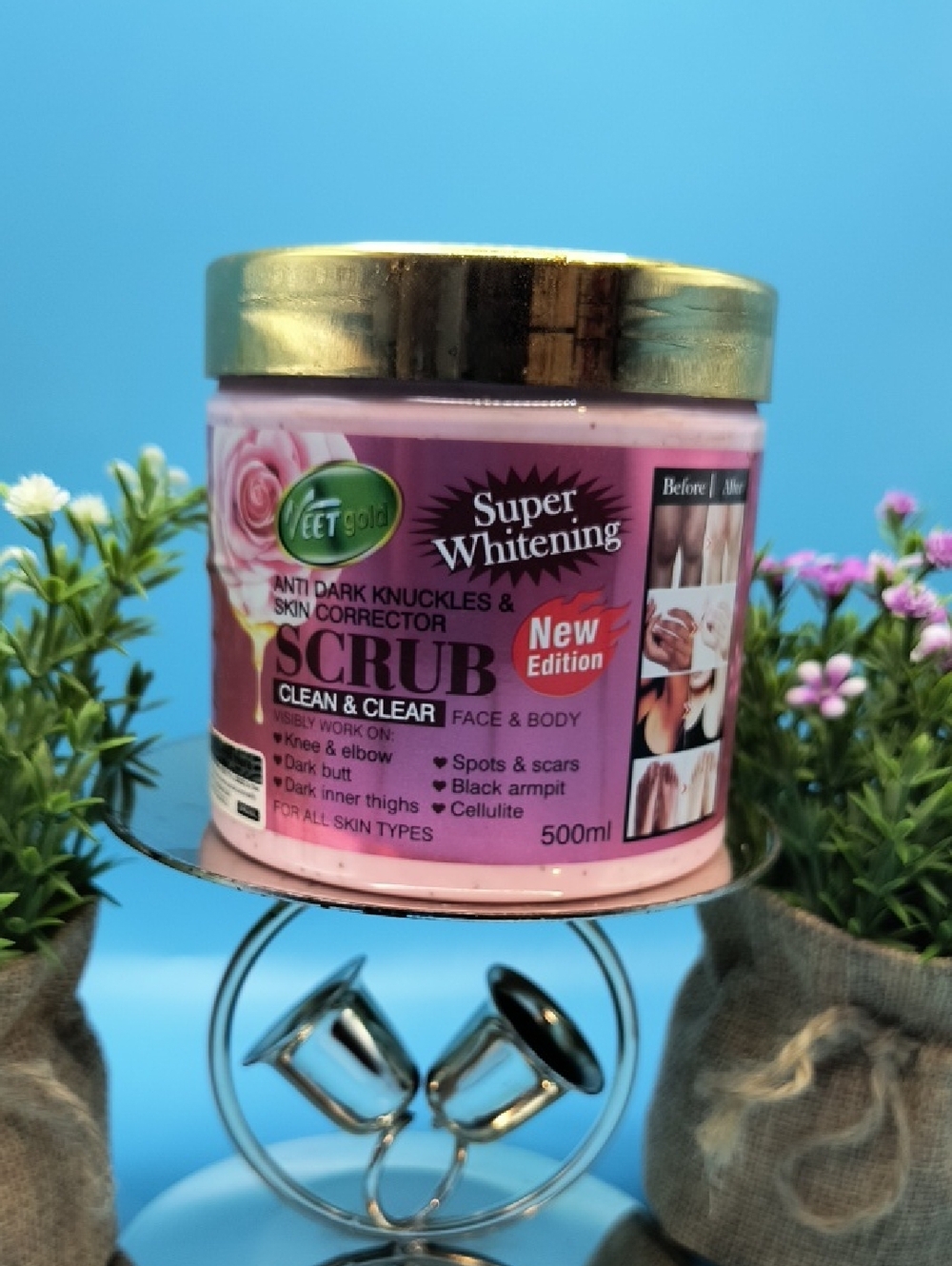 Veet Gold Scrub - Anti Dark Knuckles & Skin Corrector (500ml)